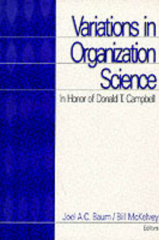 Cover of Variations in Organization Science