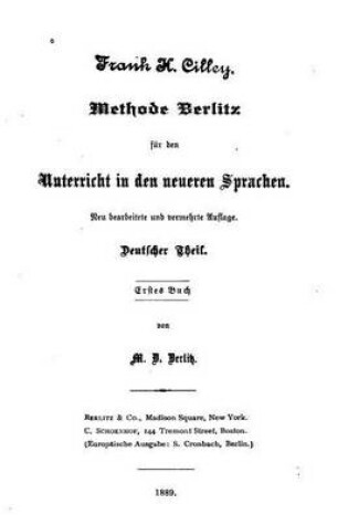 Cover of Methode Berlitz Fuer den Unterricht in den Neueren Sprachen, Deutscher Theil