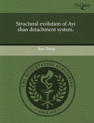 Book cover for Structural Evolution of Ayi Shan Detachment System