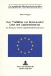 Book cover for Zum Verhaeltnis Von Oekonomischer Krise Und Legitimationskrise