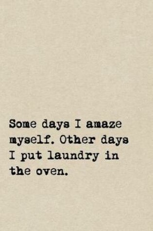 Cover of Some Days I Amaze Myself. Other Days I Put Laundry In The Oven.