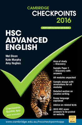 Book cover for Cambridge Checkpoints HSC Advanced English 2016