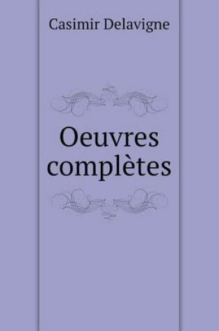 Cover of Oeuvres complètes