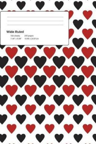 Cover of Patterned Hearts Composition Notebook