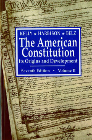 Cover of The American Constitution, Its Origins and Development