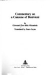 Book cover for Commentary on a Canzone of Benivieni