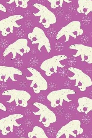 Cover of Bullet Journal Polar Bears in Snow Winter Pattern - Pink