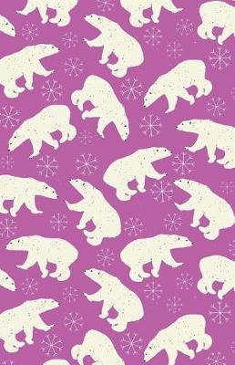 Book cover for Bullet Journal Polar Bears in Snow Winter Pattern - Pink