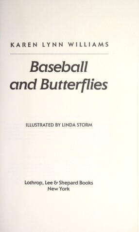 Book cover for Baseball and Butterflies