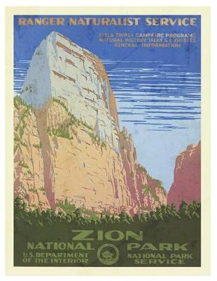 Cover of Zion National Park Oversized 8.5x11, 150 Page Lined Blank Journal Notebook