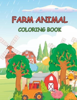 Book cover for Farm Animal Coloring Book For Kids