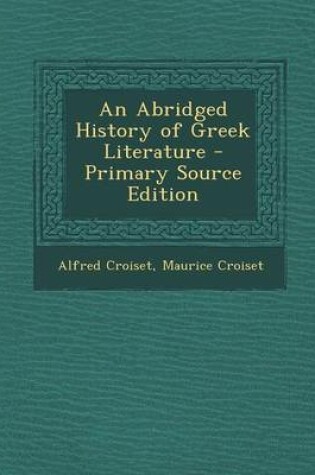 Cover of An Abridged History of Greek Literature