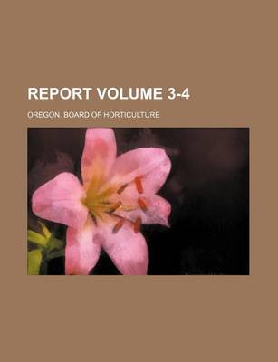 Book cover for Report Volume 3-4