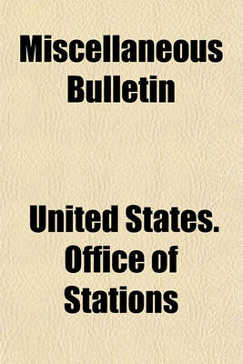 Book cover for Miscellaneous Bulletin Volume 1-3