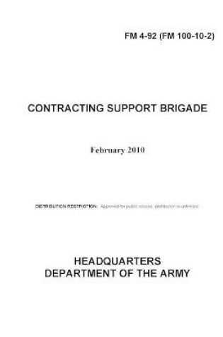 Cover of FM 4-92 Contracting Support Brigade