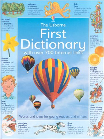 Book cover for The Usborne First Dictionary