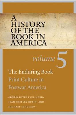 Book cover for A History of the Book in America