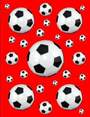 Book cover for Soccer Notebook Score Keeping Journal Red 150 College Ruled Pages 8.5 X 11