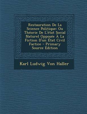 Book cover for Restauration de La Science Politique