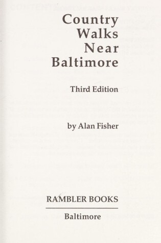 Cover of Country Walks Near Baltimore