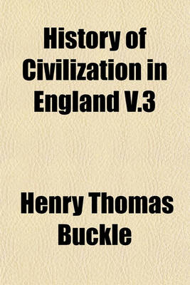 Book cover for History of Civilization in England V.3