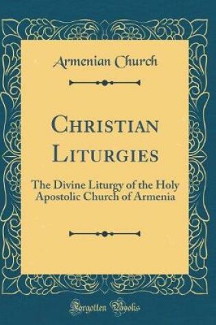 Cover of Christian Liturgies