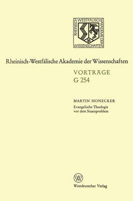 Book cover for Evangelische Theologie vor dem Staatsproblem