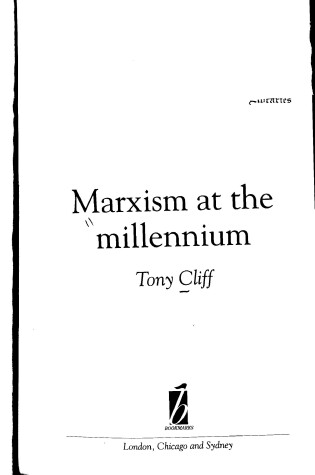 Cover of Marxism at the Millennium