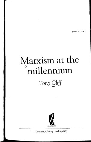 Book cover for Marxism at the Millennium