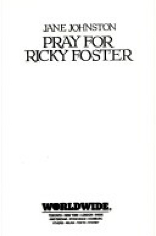 Cover of Pray for Ricky Foster