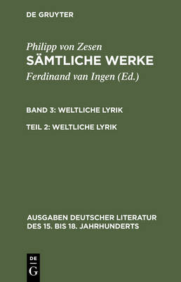 Book cover for Weltliche Lyrik