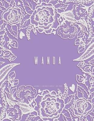 Book cover for Wanda. Lavender Purple Journal, Dot Grid