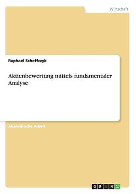 Cover of Aktienbewertung mittels fundamentaler Analyse