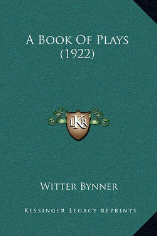 Cover of A Book of Plays (1922)