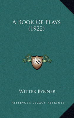 Cover of A Book of Plays (1922)