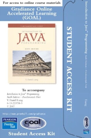 Cover of GOAL -- Access Card -- for Intro to Java Programming-Fundamentals First