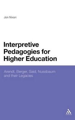 Book cover for Interpretive Pedagogies for Higher Education