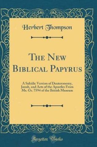 Cover of The New Biblical Papyrus