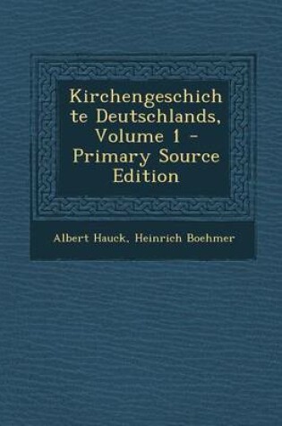 Cover of Kirchengeschichte Deutschlands, Volume 1