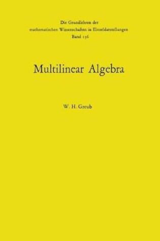 Cover of Multilinear Algebra.