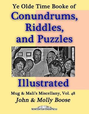 Book cover for Ye Olde Time Booke of Conundrums, Riddles, and Puzzles, Illustrated