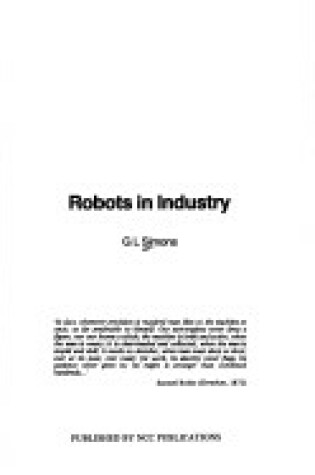 Cover of Robots in Industry