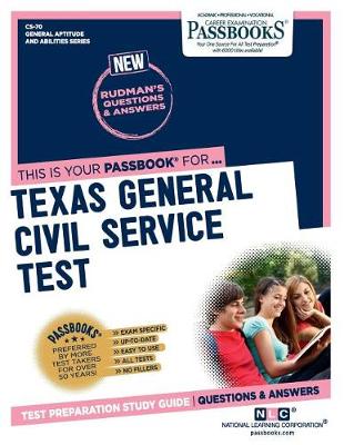 Book cover for Texas General Civil Service Test (Cs-70)