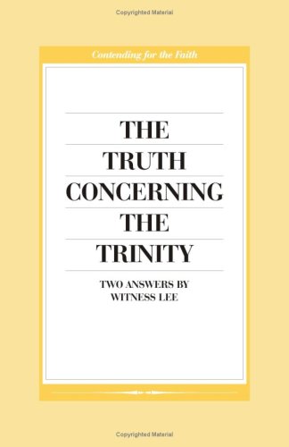 Book cover for The Truth Concerning the Trinity