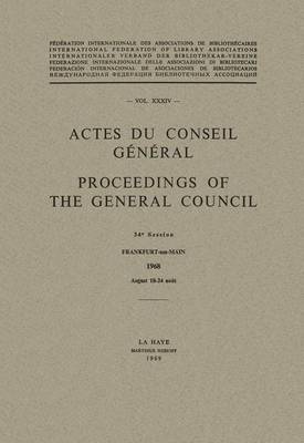 Book cover for Actes du Conseil General / Proceedings of the General Council