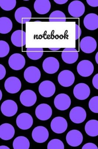 Cover of Black and purple polka dot print notebook