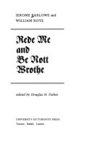 Cover of Rede Me and be Not Wrothe