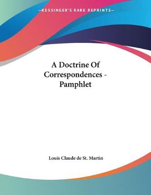 Book cover for A Doctrine Of Correspondences - Pamphlet