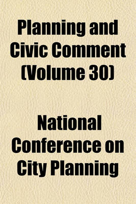 Book cover for Planning and Civic Comment (Volume 30)