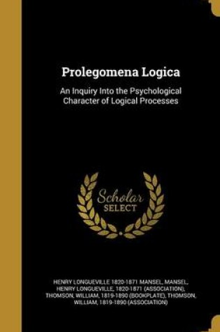 Cover of Prolegomena Logica